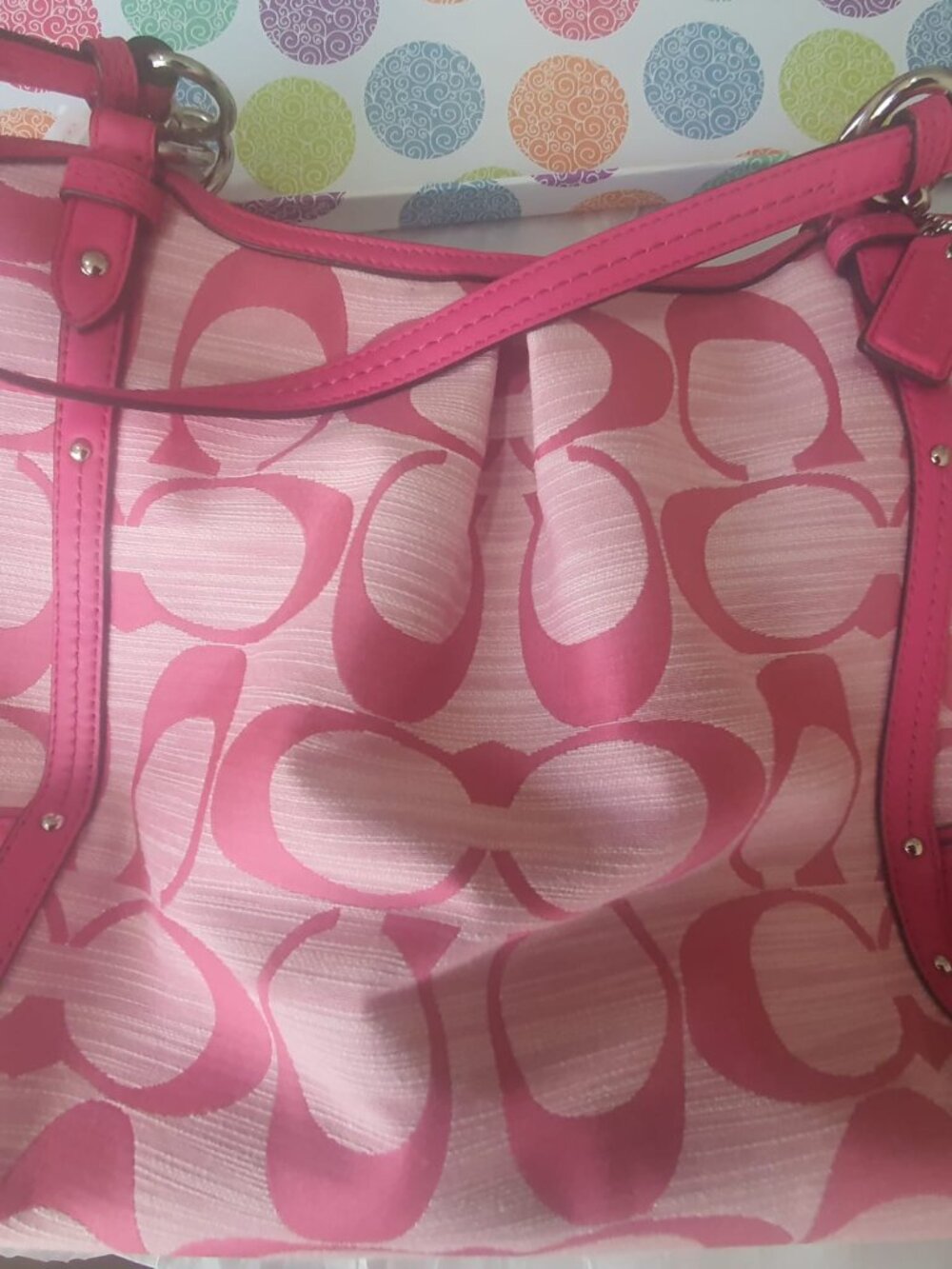 Authentic Coach Pink Signature Tote Bag – New with Tags - Picture 9 of 9